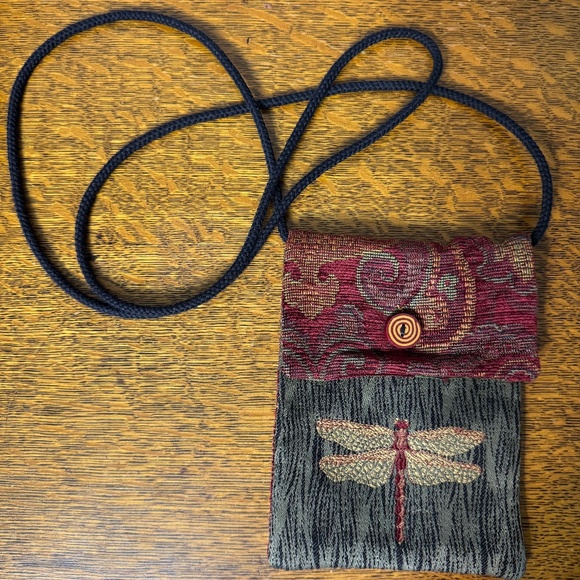 Gypsy Camp Creations Dragonfly Embroidered Boodle Bag - Picture 1 of 5